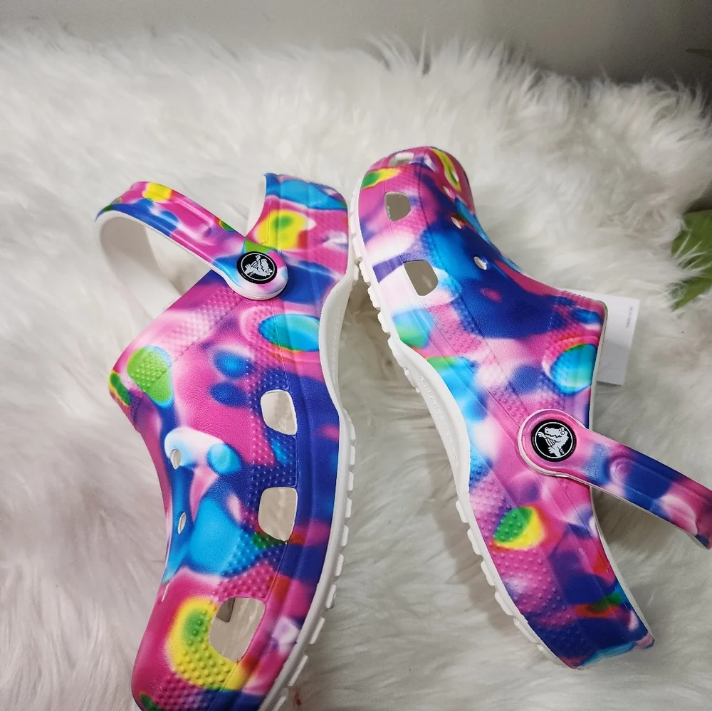 Crocs Unisex-Adult Classic Tie Dye men Clogs brand New
